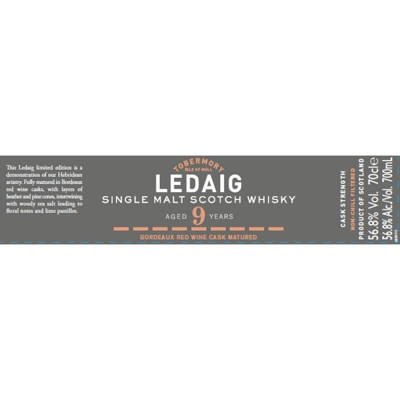 Ledaig 9 Year Old Bordeaux Red Wine Cask Matured - Main Street Liquor