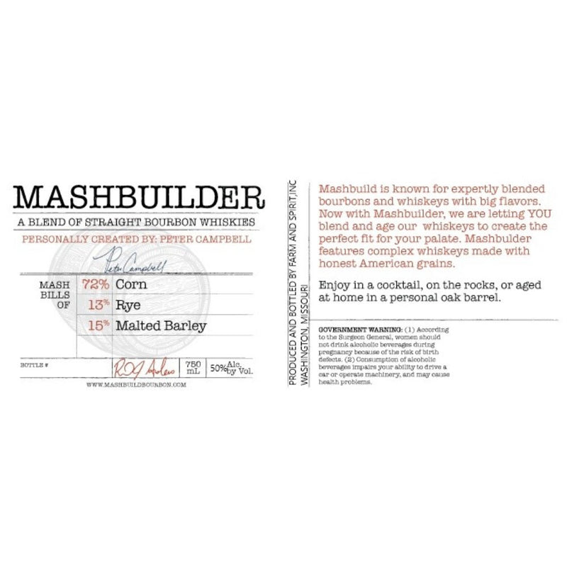 Mashbuilder Blended Bourbon - Main Street Liquor