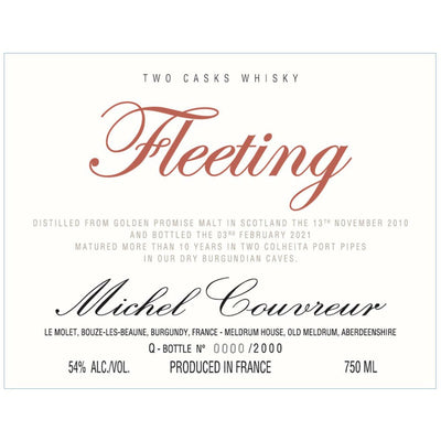 Michel Couvreur Fleeting 2021 - Main Street Liquor