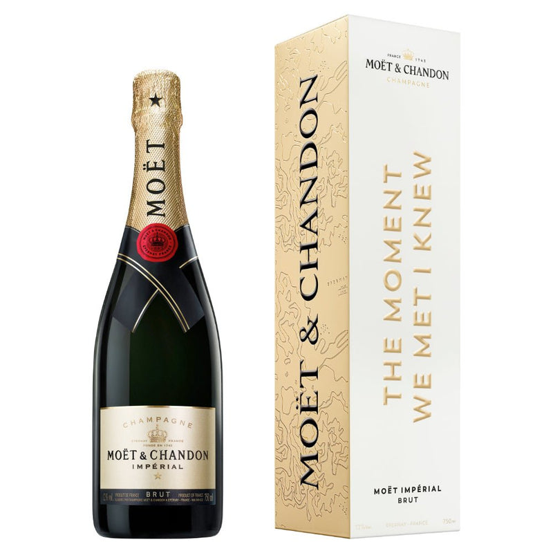 Moët Impérial Brut "The Moment We Met I Knew" Cardboard Box - Main Street Liquor