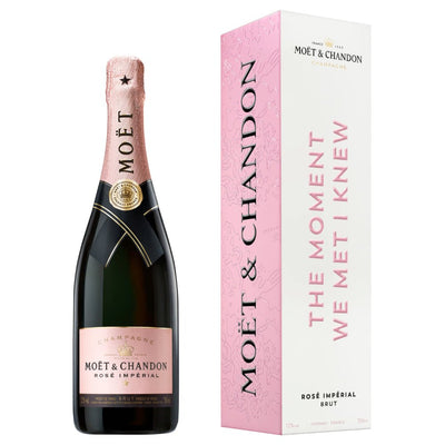 Moët Impérial Rosé "The Moment We Met I Knew" Cardboard Box - Main Street Liquor