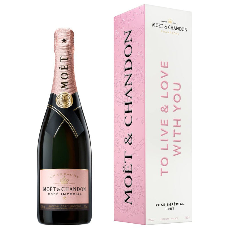 Moët Impérial Rosé "To Live & Love With You" Cardboard Box - Main Street Liquor