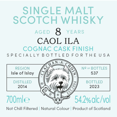 Murray McDavid Benchmark Caol Ila 8 Year Old Cognac Cask Finish - Main Street Liquor