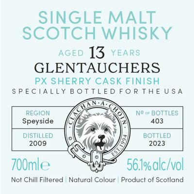 Murray McDavid Benchmark Glentauchers 13 Year Old PX Sherry Cask Finish - Main Street Liquor