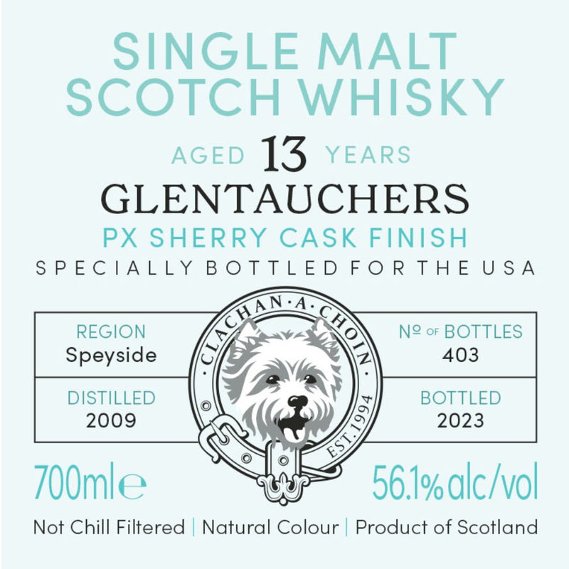 Murray McDavid Benchmark Glentauchers 13 Year Old PX Sherry Cask Finish - Main Street Liquor