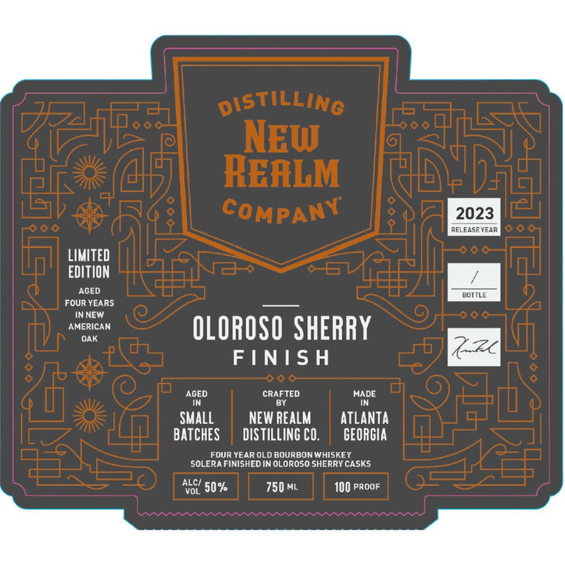 New Realm 4 Year Old Oloroso Sherry Finish Bourbon - Main Street Liquor