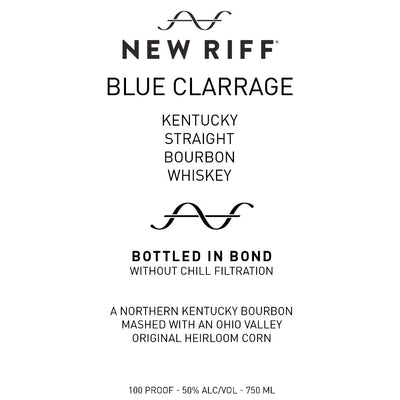 New Riff Blue Clarrage Bottled in Bond Kentucky Straight Bourbon - Main Street Liquor