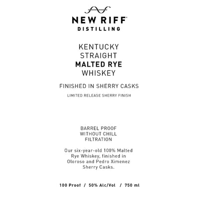 New Riff Malted Rye Finished in Sherry Casks - Main Street Liquor