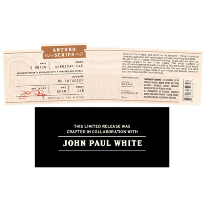 Oak & Eden Anthro Series John Paul White 4 Grain Bourbon - Main Street Liquor