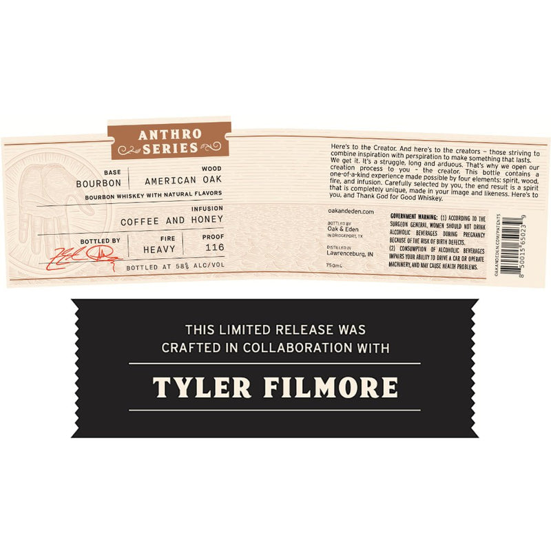 Oak & Eden Anthro Series Tyler Filmore Bourbon - Main Street Liquor