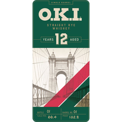 O.K.I. 12 Year Old Single Barrel Straight Rye Whiskey - Main Street Liquor