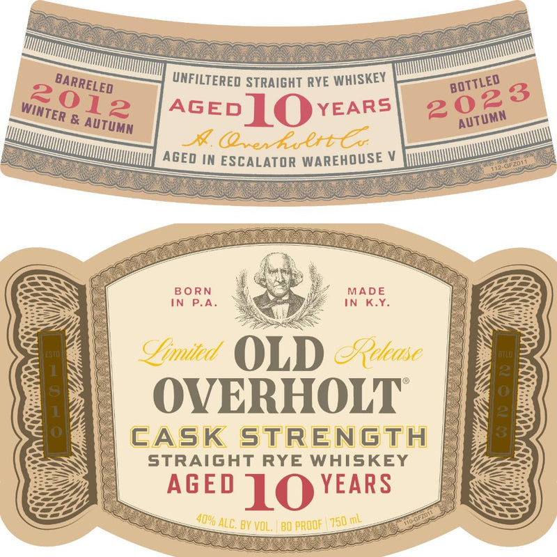 Old Overholt 10 Year Old Cask Strength Straight Rye - Main Street Liquor