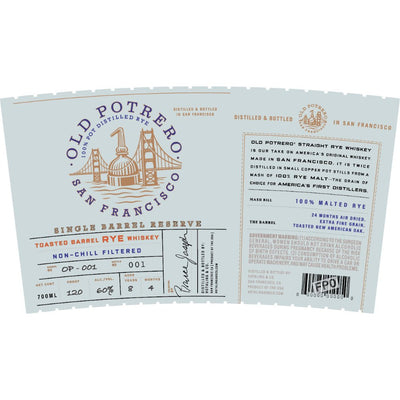 Old Potrero Single Barrel Reserve Toasted Barrel Rye Whiskey - Main Street Liquor