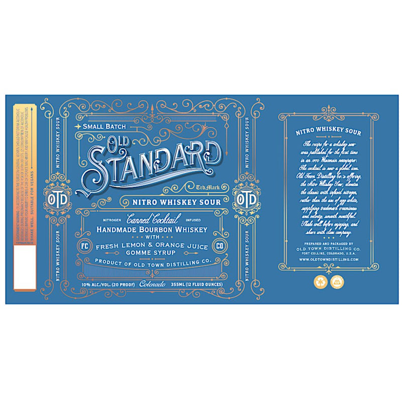 Old Standard Nitro Whiskey Sour Canned Cocktail - Main Street Liquor