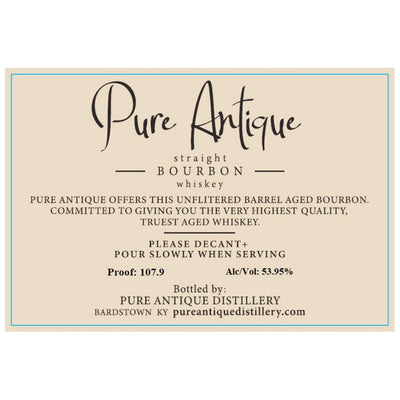 Pure Antique 14 Year Old Straight Bourbon - Main Street Liquor