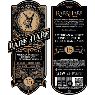 Rare Hare 15 Year Old Whiskey Finished With French Oak Staves - Main Street Liquor