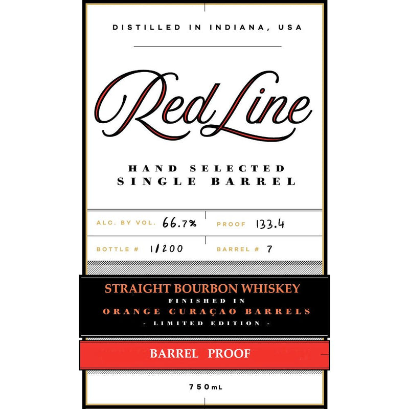 Red Line Single Barrel Bourbon Finished In Orange Curacao Barrels - Main Street Liquor