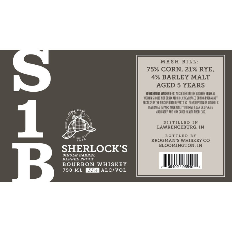 Sherlock’s Single Barrel Bourbon - Main Street Liquor