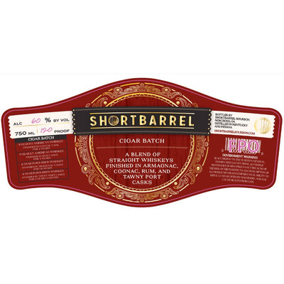 Shortbarrel Cigar Batch Blended Whiskey - Main Street Liquor