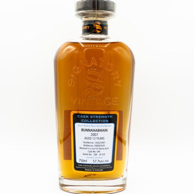 Signatory Cask Strength 2007 Bunnahabhain 13 Year Islay Single Malt Scotch Whisky - Main Street Liquor