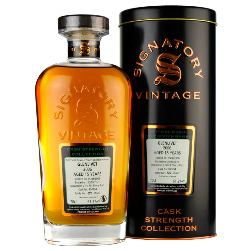 Signatory Cask Strength Collection Glenlivet 15 Year Old 2006 - Main Street Liquor