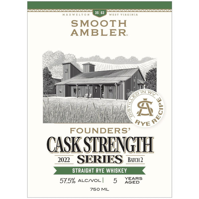 Smooth Ambler Founders Cask Strength Series Rye Batch 2 - Main Street Liquor