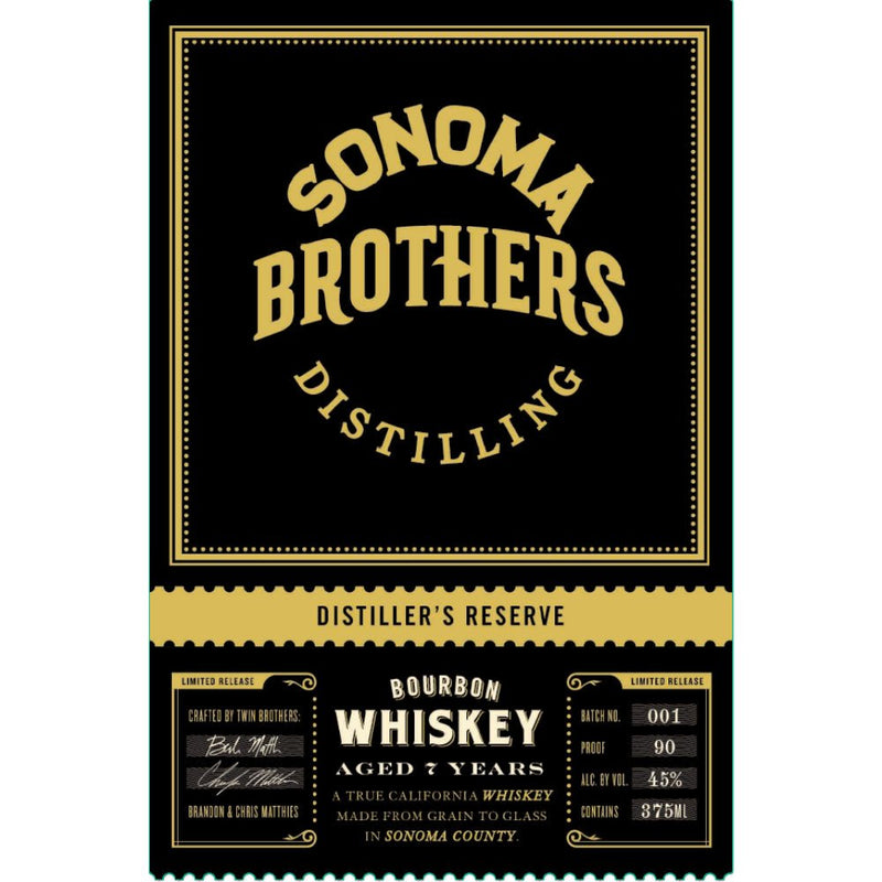 Sonoma Brothers Distilling 7 Year Old Distillers Reserve Bourbon - Main Street Liquor