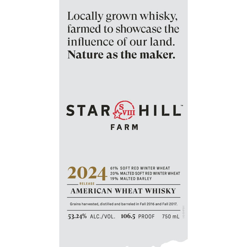 Star Hill Farm 2024 Release American Wheat Whiskey - Main Street Liquor