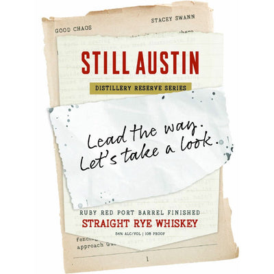 Still Austin Red Ruby Port Finished Straight Rye - Main Street Liquor