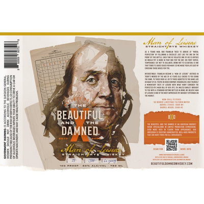 The Beautiful and the Damned Man of Leisure Straight Rye - Main Street Liquor