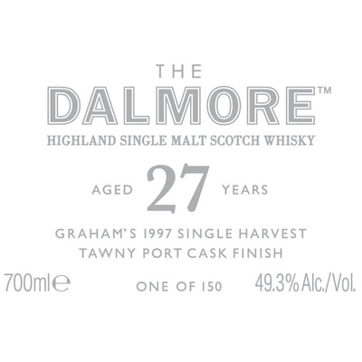 The Dalmore 27 Year Old Graham’s 1997 Single Harvest Tawny Port Cask - Main Street Liquor