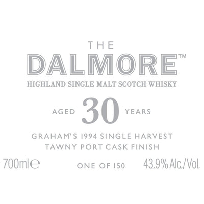 The Dalmore 30 Year Old Graham’s 1994 Single Harvest Tawny Port Cask - Main Street Liquor