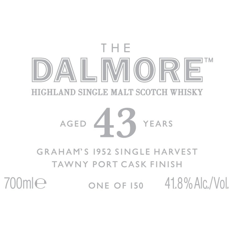 The Dalmore 43 Year Old Graham’s 1952 Single Harvest Tawny Port Cask - Main Street Liquor