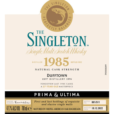 The Singleton 1985 Prima & Ultima Single Malt Scotch 37 Year Old - Main Street Liquor