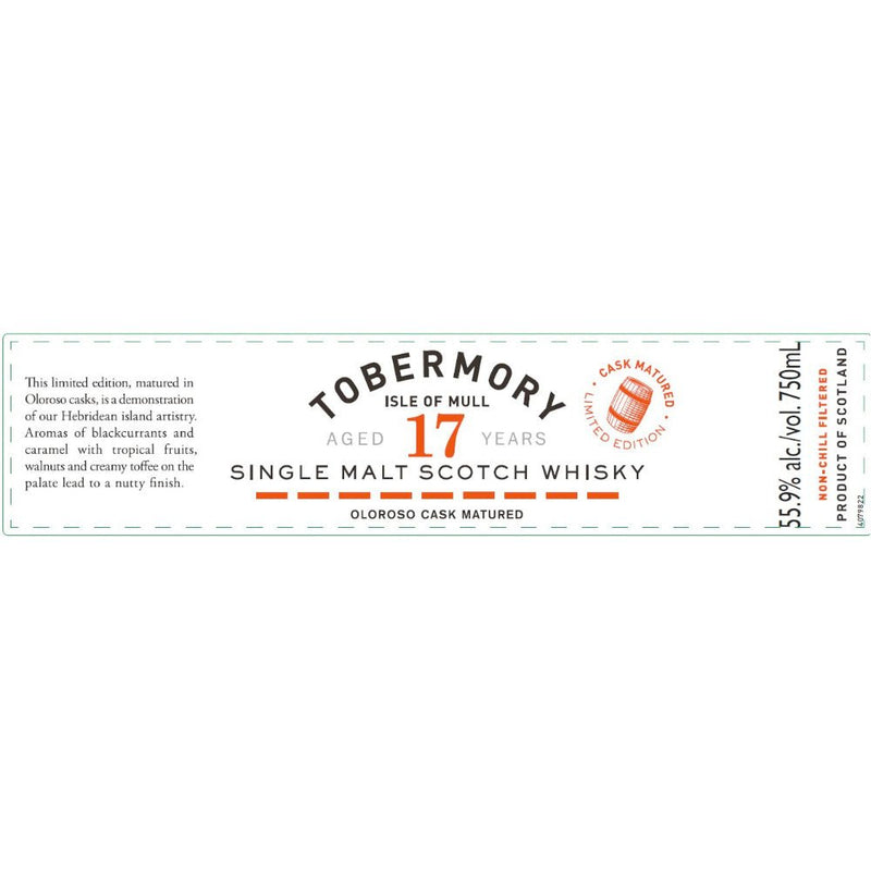 Tobermory 17 Year Old Oloroso Cask Matured - Main Street Liquor