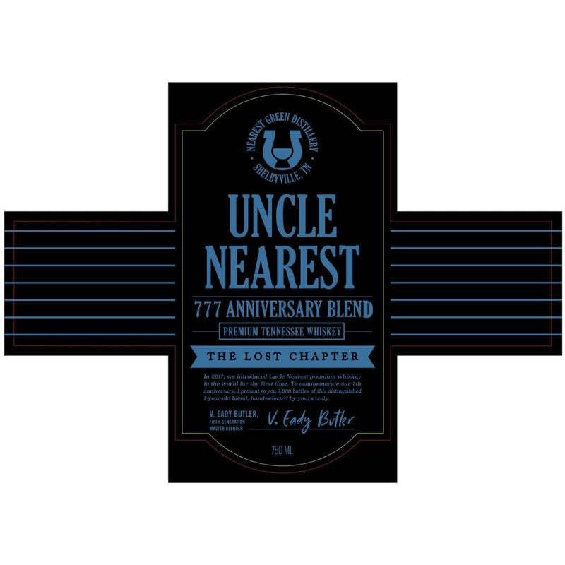 Uncle Nearest 777 Anniversary Blend The Lost Chapter - Main Street Liquor