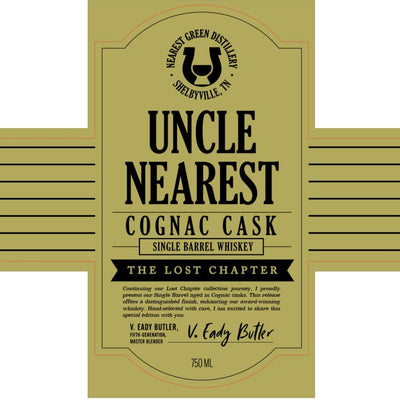 Uncle Nearest Cognac Cask Single Barrel The Lost Chapter - Main Street Liquor