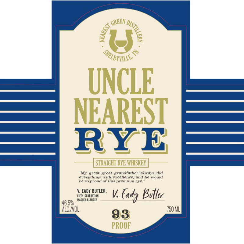 Uncle Nearest Straight Rye Whiskey - Main Street Liquor