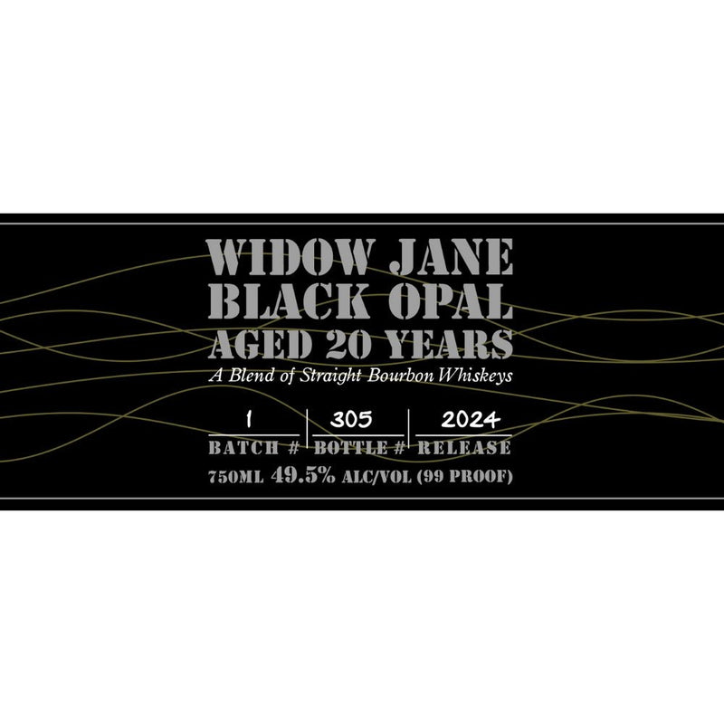 Widow Jane Black Opal Straight Bourbon 2024 Release - Main Street Liquor