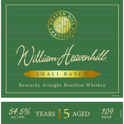 William Heavenhill Small Batch 15 Year Old Bourbon - Main Street Liquor