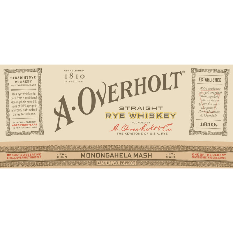 A. Overholt Monongahela Mash Straight Rye