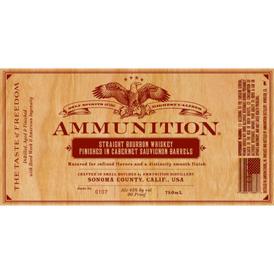 Ammunition Bourbon Finished In Cabernet Sauvignon Barrels