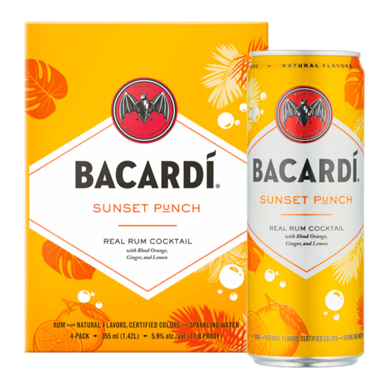 Bacardí Sunset Punch Rum Cocktail 4pk