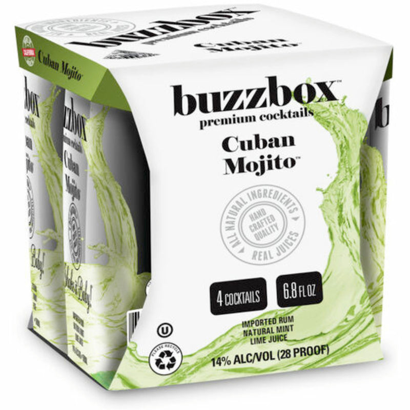 Buzzbox Cuban Mojito Cocktail 4PK