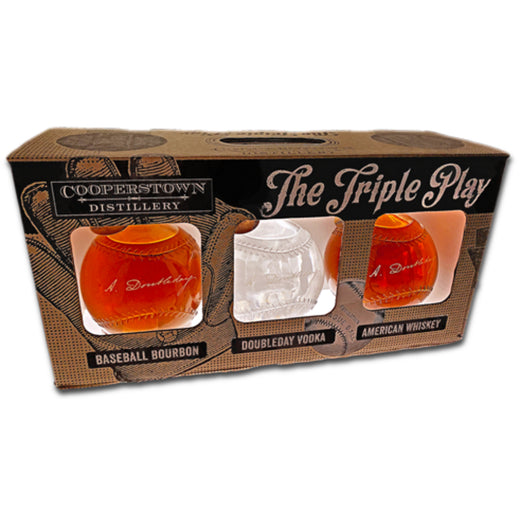 Cooperstown Distillery The Triple Play Baseball Gift Set