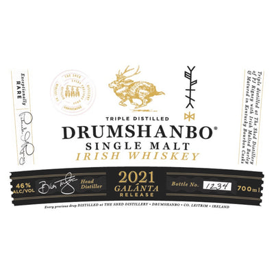 Drumshanbo Irish Whiskey Galánta Release 2021