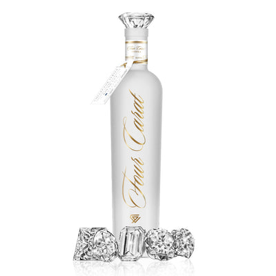 Four Carat Vodka Collectors Edition With Diamond Cut Closure (Full Set)