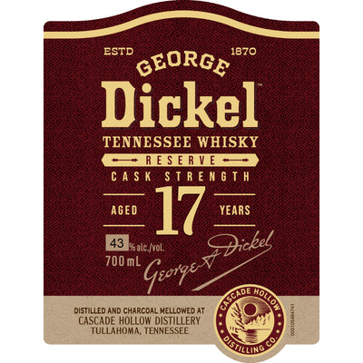 George Dickel 17 Year Old Reserve