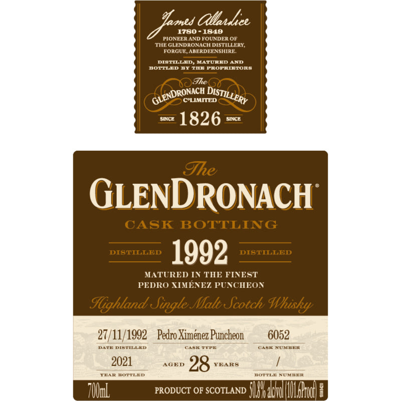 GlenDronach 28 Year Old 1992 Single Cask 