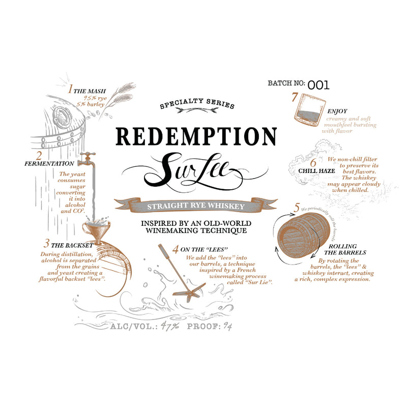 Redemption Sur Lee Straight Rye Whiskey